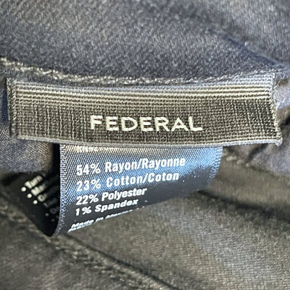 Paige Federal Jeans Mens Size 32 Black Shadow Straight Preppy Stretch Classic - Picture 9 of 16